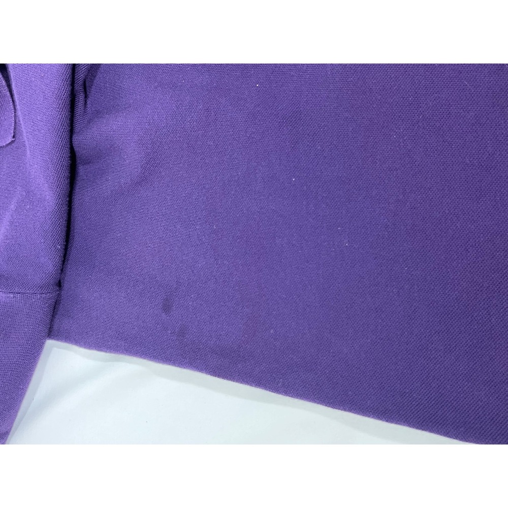 Burberry Brit Short Sleeve Polo Shirt Women L Purple Logo Classic Preppy Lux - Picture 12 of 13